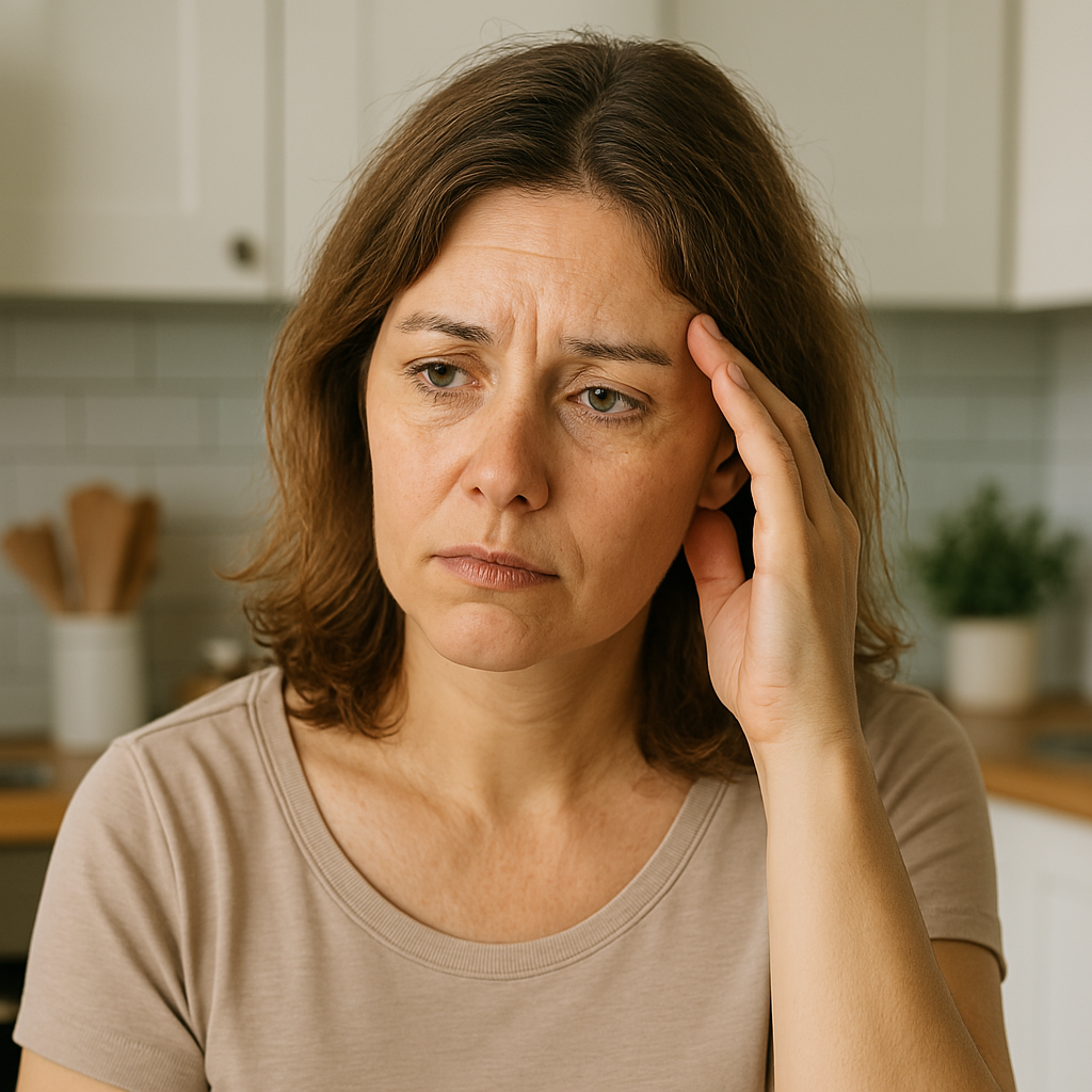 Woman experiencing perimenopause transition